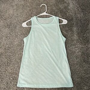 this is a breathable teal tank top